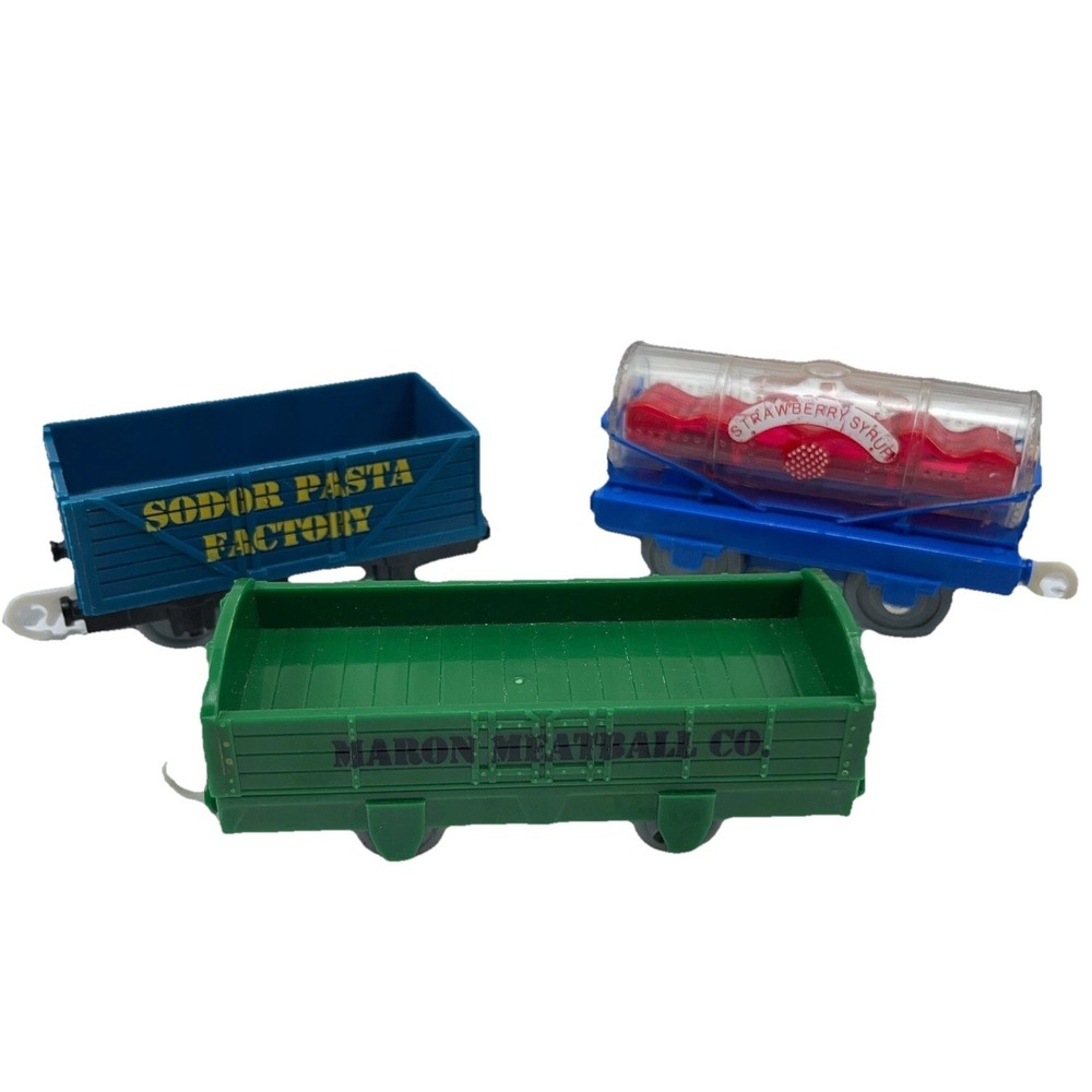 Thomas &‎ Friends TrackMaster Pasta Meatballs Strawberry Tanker Cars Train Lot M